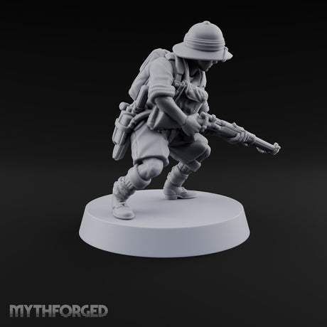 On Jungle Patrol Human Rifleman J