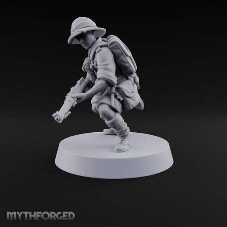 On Jungle Patrol Human Rifleman J