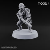 On Jungle Patrol Human Riflemen — J