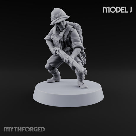 On Jungle Patrol Human Rifleman J