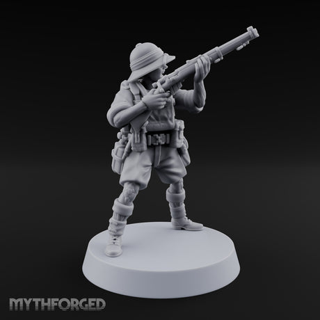 On Jungle Patrol Human Rifleman A