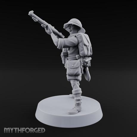 On Jungle Patrol Human Rifleman A