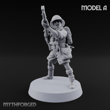 On Jungle Patrol Human Riflemen — A