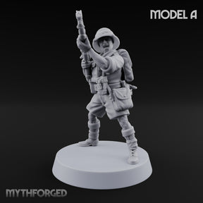 On Jungle Patrol Human Rifleman A