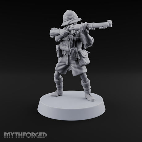 On Jungle Patrol Human Riflemen — B