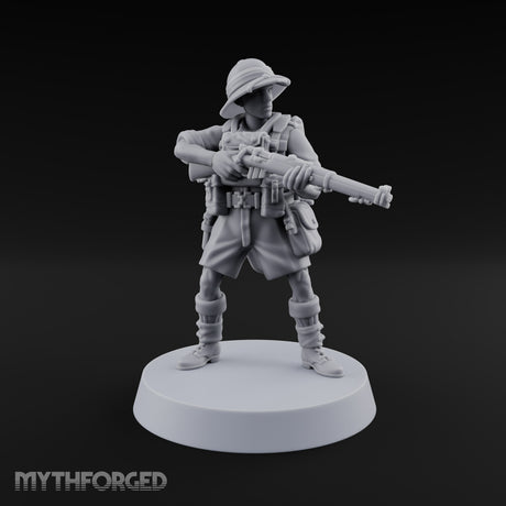 On Jungle Patrol Human Riflemen — C