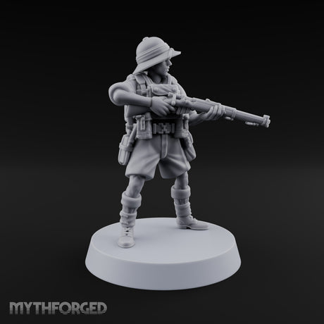 On Jungle Patrol Human Rifleman C