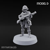 On Jungle Patrol Human Riflemen — D