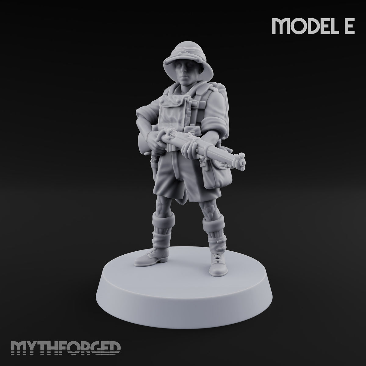 On Jungle Patrol Human Riflemen — E