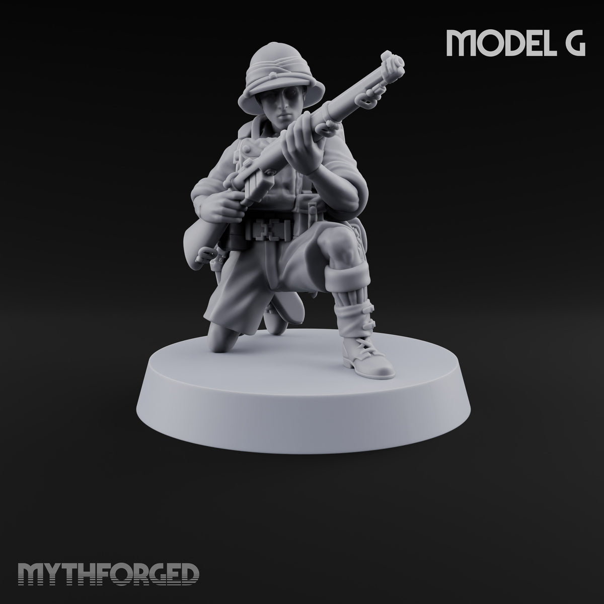 On Jungle Patrol Human Riflemen — G