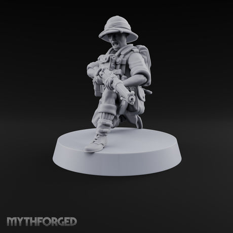 On Jungle Patrol Human Rifleman I