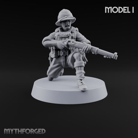 On Jungle Patrol Human Riflemen — I