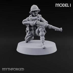 On Jungle Patrol Human Rifleman I