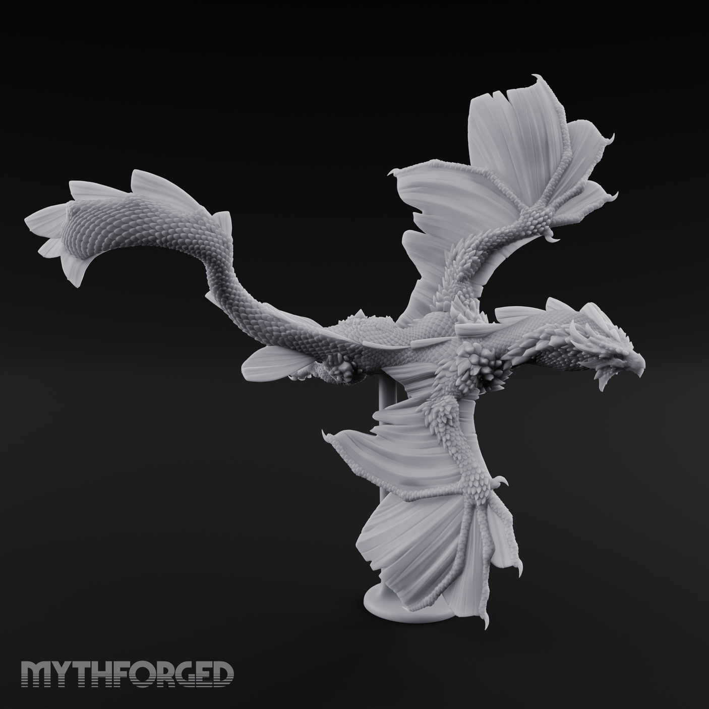 Perched On Blooms Bronze Dragon Flying Miniature for Dungeons and Dragons, Pathfinder or other TTRPGs
