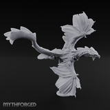 Perched On Blooms Bronze Dragon Flying Miniature for Dungeons and Dragons, Pathfinder or other TTRPGs