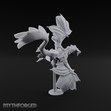 Perched On Blooms Bronze Dragon Flying Miniature for Dungeons and Dragons, Pathfinder or other TTRPGs