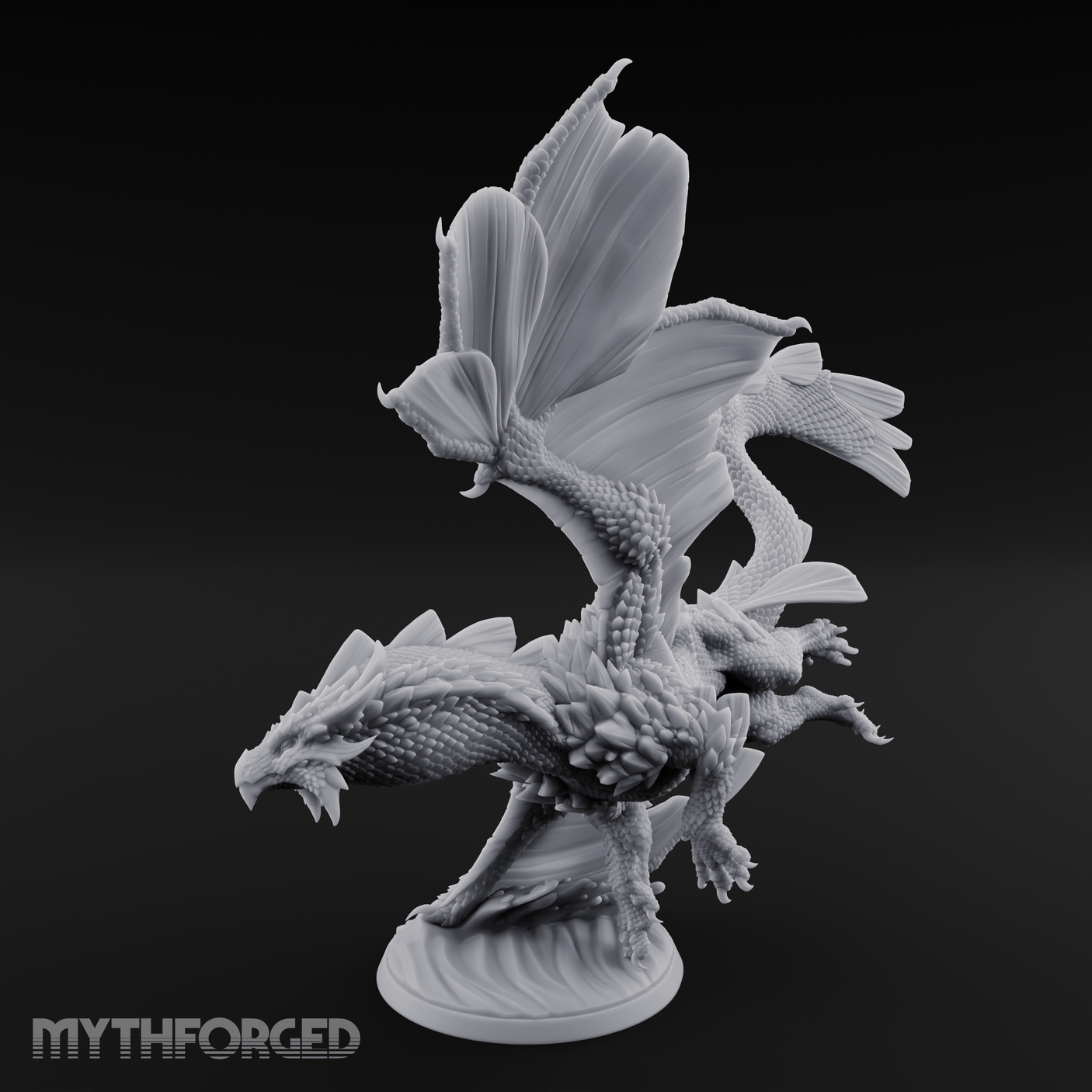 Wings Spread Skimming Bronze Dragon Miniature for Dungeons and Dragons, Pathfinder or other TTRPGs