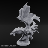 Wings Spread Skimming Bronze Dragon Miniature for Dungeons and Dragons, Pathfinder or other TTRPGs