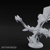 Wings Spread Skimming Bronze Dragon Miniature for Dungeons and Dragons, Pathfinder or other TTRPGs