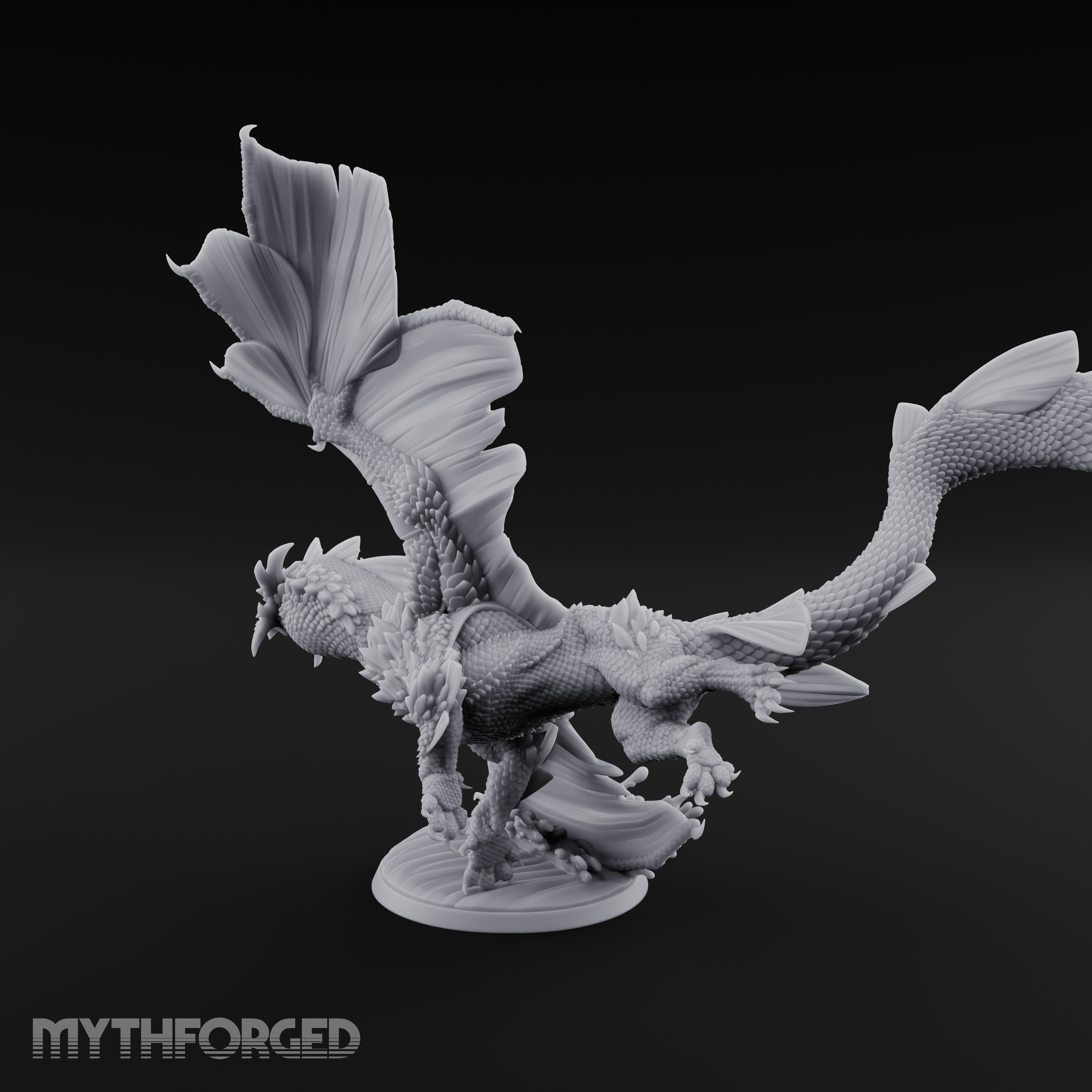 Wings Spread Skimming Bronze Dragon