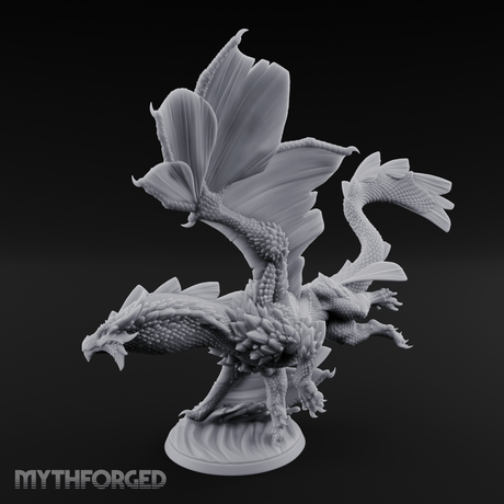 Wings Spread Skimming Bronze Dragon Miniature for Dungeons and Dragons, Pathfinder or other TTRPGs