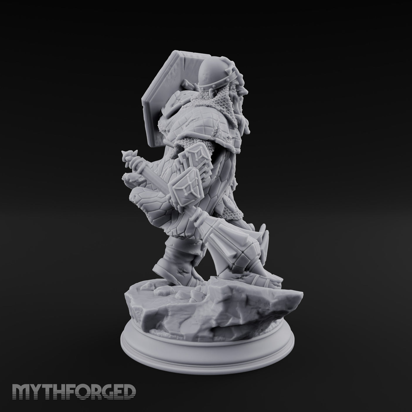 Risen and Roaring Undead Dwarf Warrior A