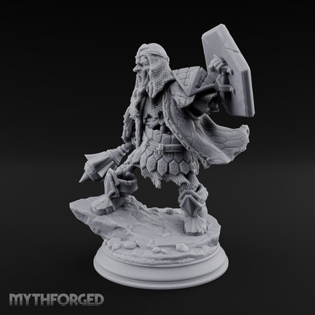 Risen and Roaring Undead Dwarf Warrior A
