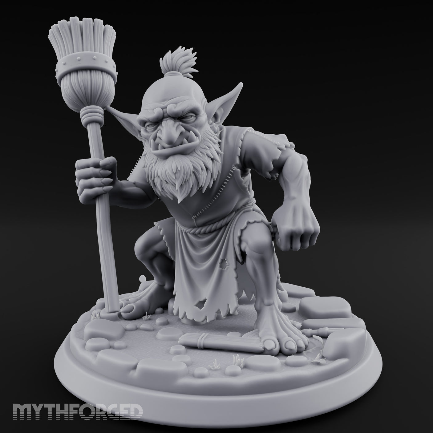 Broom Clutching Sneering Goblin Janitor gallery 1