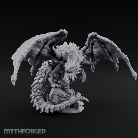 Claws Splayed Wide Brown Dragon Miniature for Dungeons and Dragons, Pathfinder or other TTRPGs