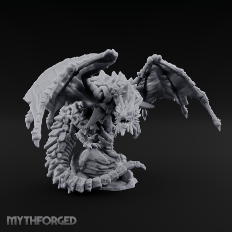 Claws Splayed Wide Brown Dragon Miniature for Dungeons and Dragons, Pathfinder or other TTRPGs