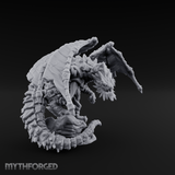 Claws Splayed Wide Brown Dragon Miniature for Dungeons and Dragons, Pathfinder or other TTRPGs