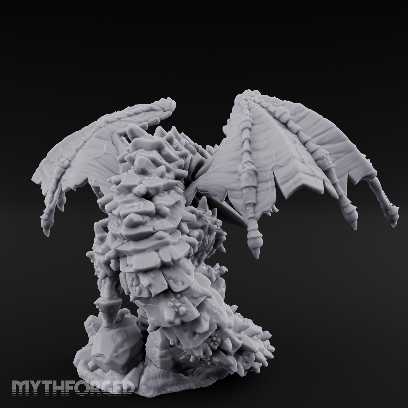 Claws Splayed Wide Brown Dragon Miniature for Dungeons and Dragons, Pathfinder or other TTRPGs