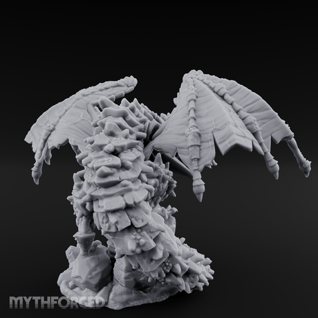 Claws Splayed Wide Brown Dragon Miniature for Dungeons and Dragons, Pathfinder or other TTRPGs