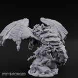 Claws Splayed Wide Brown Dragon Miniature for Dungeons and Dragons, Pathfinder or other TTRPGs