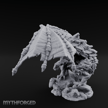 Claws Splayed Wide Brown Dragon Miniature for Dungeons and Dragons, Pathfinder or other TTRPGs