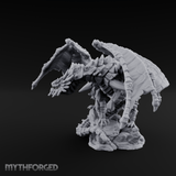 Claws Splayed Wide Brown Dragon Miniature for Dungeons and Dragons, Pathfinder or other TTRPGs