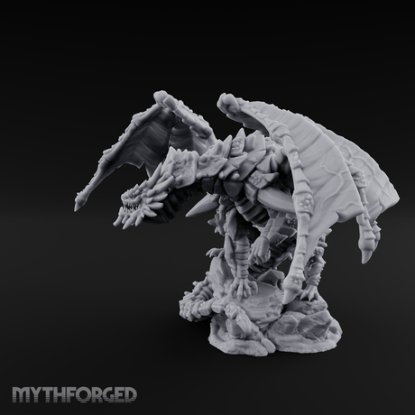 Claws Splayed Wide Brown Dragon Miniature for Dungeons and Dragons, Pathfinder or other TTRPGs
