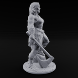 Grinning Ear To Ear Human Barbarian Miniature for Dungeons and Dragons, Pathfinder or other TTRPGs