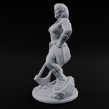 Grinning Ear To Ear Human Barbarian Miniature for Dungeons and Dragons, Pathfinder or other TTRPGs