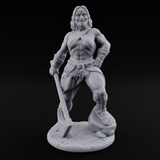 Grinning Ear To Ear Human Barbarian Miniature for Dungeons and Dragons, Pathfinder or other TTRPGs