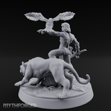 Falconry Commanding Human Warrior Miniature for Dungeons and Dragons, Pathfinder or other TTRPGs