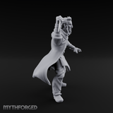 Dagger Raised Defiant Angry Human Miniature for Dungeons and Dragons, Pathfinder or other TTRPGs