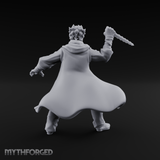 Dagger Raised Defiant Angry Human Miniature for Dungeons and Dragons, Pathfinder or other TTRPGs