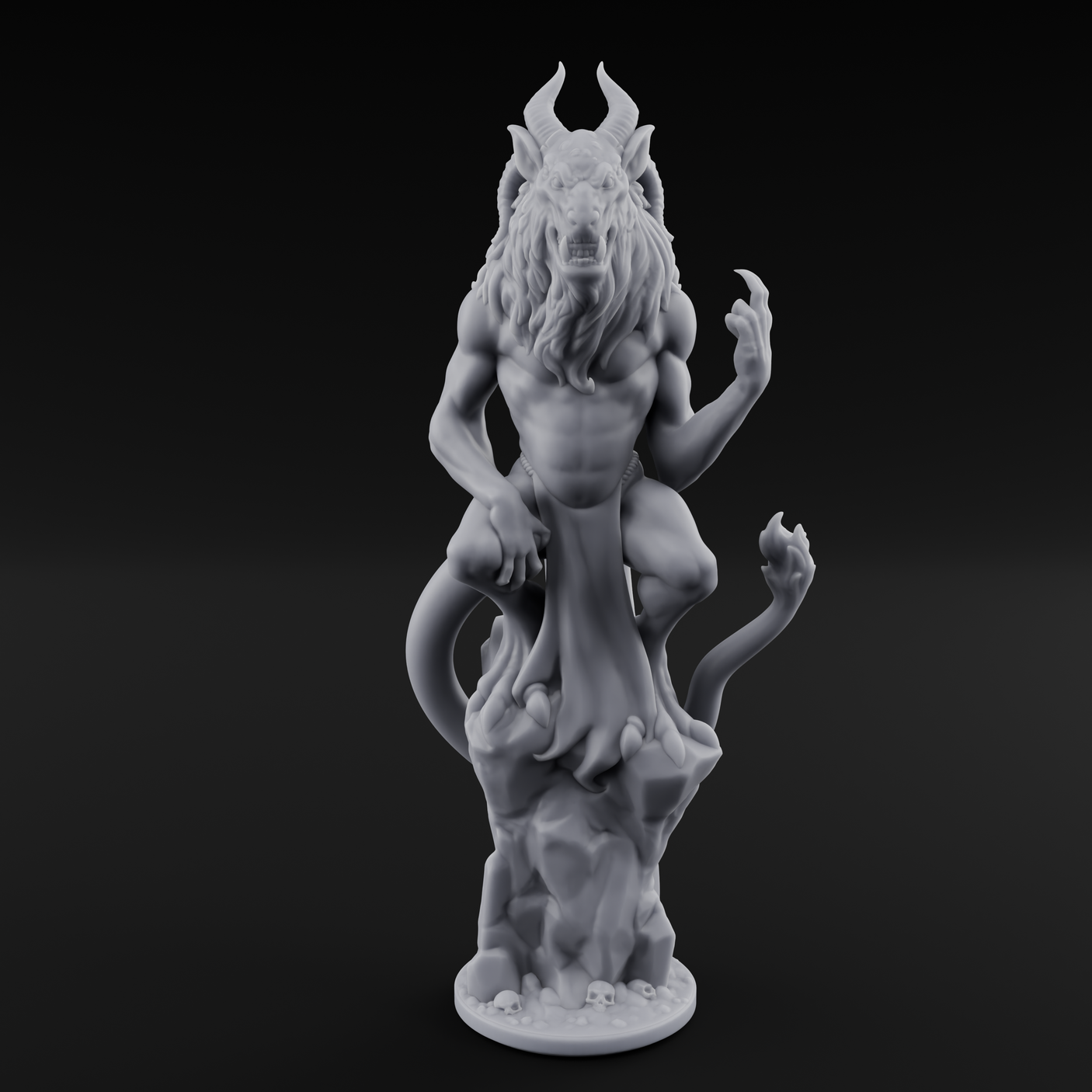 Claw Curling Demon Bulezau Miniature for Dungeons and Dragons, Pathfinder or other TTRPGs