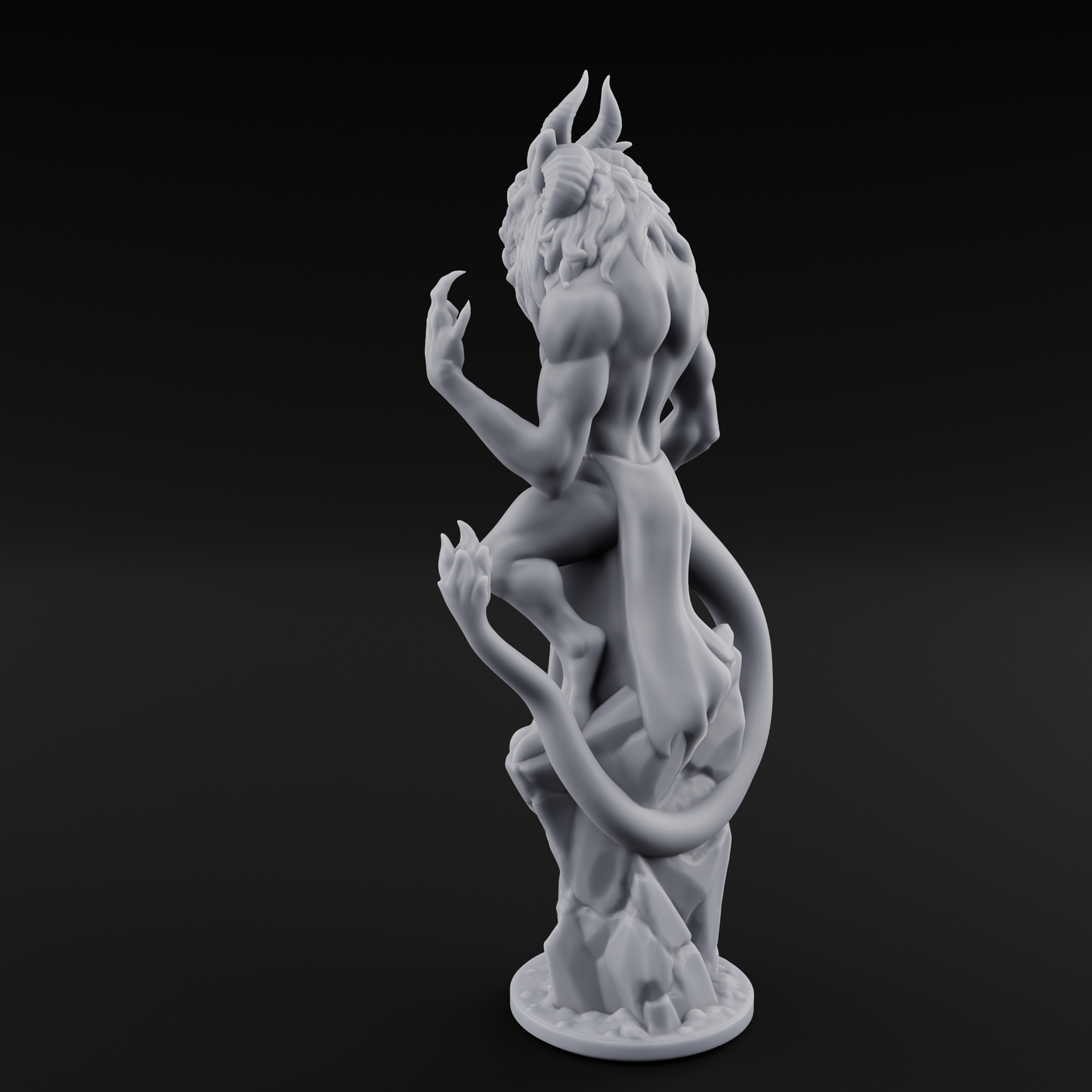 Claw Curling Demon Bulezau Miniature for Dungeons and Dragons, Pathfinder or other TTRPGs