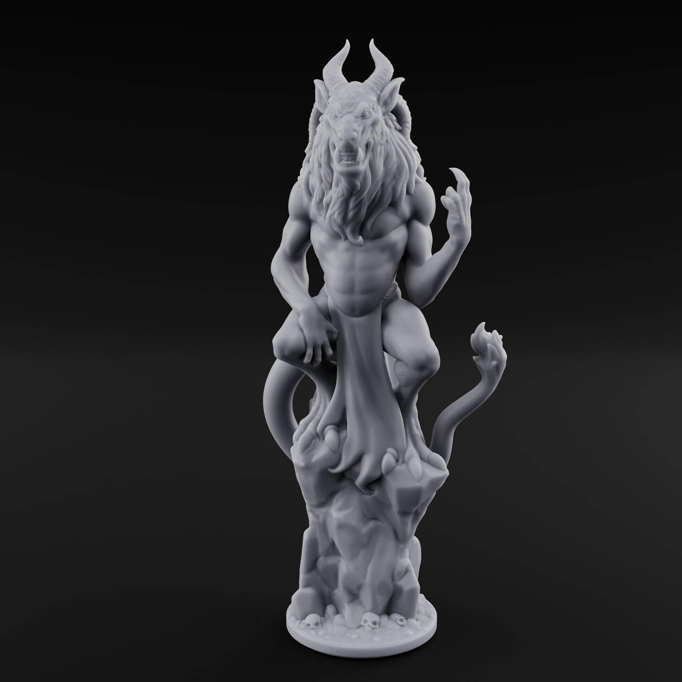 Claw Curling Demon Bulezau Miniature for Dungeons and Dragons, Pathfinder or other TTRPGs