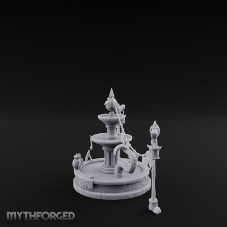 Bunting-Strung Lantern-Flanked Goblin Market Fountain Set gallery 7