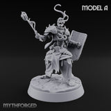 Skulls Aflame Skeleton Warriors with Boss — A · Sceptre & Shield + Flame Hands + Flame Hand + Axe & Crescent Blade