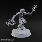 Skulls Aflame Skeleton Warrior B — Flail & Sword
