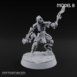 Skulls Aflame Skeleton Warriors with Boss — B · Flame Hands + Flail & Sword + Glaive + Flame Orb